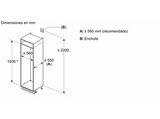 Frigorífico combi integrable - Siemens KI96NVFD0,Serie IQ300, No Frost, 193.5 cm, 290 l, Gran capacidad, Auto Airflow,  Inox