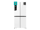 Frigorífico americano - Hisense RQ5P470SETE, Total No Frost, 178.5 cm, 483 l, WiFi, Inverter, Cristal Blanco