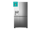 Frigorífico americano - Hisense RS818N4TIE1, No Frost, 179 cm, 636 l, WI-FI, Dispensador Agua & Hielo, Inox
