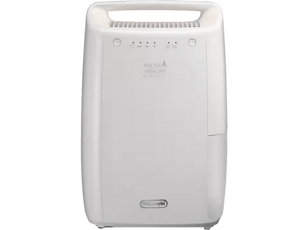 Deshumidificador - De'Longhi Tasciugo AriaDry DEX210SF, 2.1 l, 45 m³, 10 l/d, Función secado ropa, Blanco