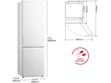 Frigorífico combi - LG GBV21NCDSW, No Frost, 186 cm, 344 l, DoorCooling™, FRESHConverter™, Blanco