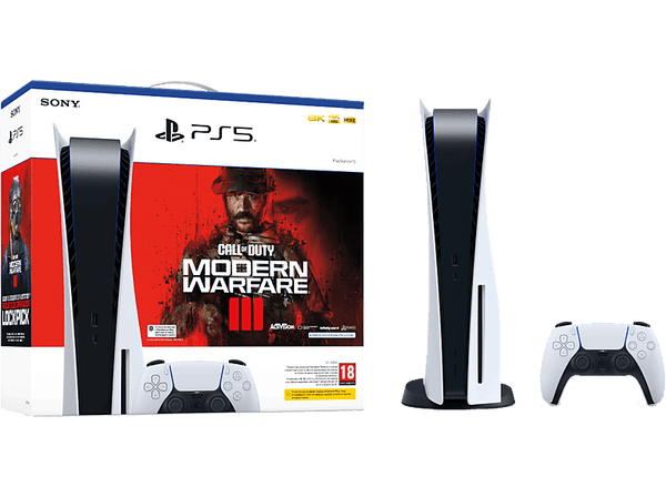 Consola - Sony PlayStation 5 Standard, 825 GB, 4K, 1 mando, Chasis C + Call Of Duty: Modern Warfare 3  (código de descarga)