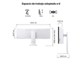 Monitor gaming - LG 49U950A-W, 49 Full-HD, 144 Hz, 5 ms, IPS curvo 3800R, 2x HDMI, Altavoces integrados, Altura ajustable, Blanco