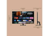 Monitor - Samsung Smart M7 LS32DM700UUXEN, 32, UHD 4K, 4ms, 60Hz, WiFi, Bluetooth, Negro