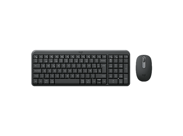 Pack Teclado + Ratón - Logitech MK250, Inalámbrico, Bluetooth, Autonomía 12 meses, Ambidiestro, Windows/Mac/Chrome, Resistente a salpicaduras, Negro
