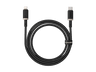 Cable USB - Baseus Dura, Lightning a USB-C, 100 cm, 20W, Carga rápida, Ultrarresistente, Negro y Dorado