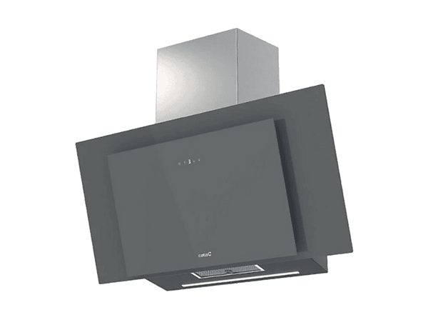 Campana decorativa - Cata Thalassa PRO 900 GGR, 842 m³/h, Ancho 90 cm, 5 Niveles de Extracción + Turbo, Control Táctil con display digital, Gris