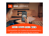 Barra de sonido - JBL Bar 1300MK2, Potencia 2470 W, 11.1.4, Dolby Atmos y DTS:X, Wifi, Subwoofer Inalámbrico, satélites desmontables sin cables, Negro