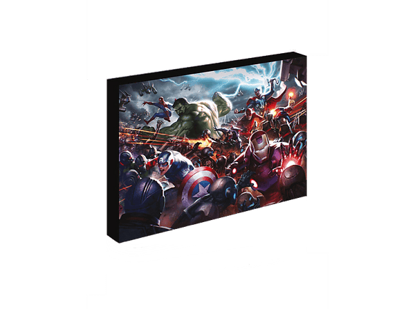 Póster - Pyramid Marvel: Héroes, Con luz LED, 30x40 cm, 3 pilas AA (no incluidas)