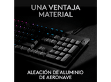 Teclado gaming - Logitech G512 Carbon, Cable, Mecánico, Iluminación RGB + Lightsync, GX Brown, Funciones específicas gaming, Negro