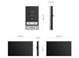 Timbre con cámara - Ezviz Kit HP7 de 2 familias, Resolución 2K (2048 × 1296), Sensor CMOS, Altavoz y micrófono, 20 tonos llamada, 2 pantallas, Negro