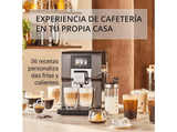 Cafetera superautomática - Krups Intuition Experience Hot&Cold, Pantalla táctil , 36 Recetas, Jarra de leche, Titanio, 15 bar, 2 tazas, Negro
