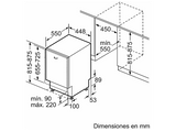 Lavavajillas - Bosch SPV4EMX17E, 10 servicios, 6 programas, 44.8 cm, Sin panelar