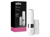Depiladora facial - Braun Face Mini Rasuradora FS1000, Rápida y suave, Fácil de llevar, Luz Smartlight, Blanco