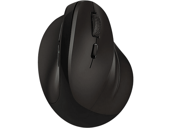 Ratón inalámbrico - ISY IEM-1000-1, Vertical, 6 botones, 1600 PPP, Negro
