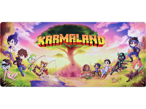 Alfombrilla gaming - Maillon Technologique Karmaland XXL, Superficie de Microfibra de Alta Densidad, Base de Goma Natural Antideslizante e Impermeable