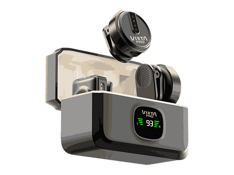 Micrófono - Vieta Influencer Plus, 20 - 20000 Hz, 7h Autonomía, USB-C, Negro