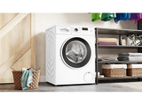 Lavadora carga frontal - Bosch WGE03200ES,Serie 2, 8 kg, 1.200 rpm, 13 programas,  Higiene Plus, Motor EcoSilence,  Blanco