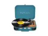 Tocadiscos - Prixton VC600,  33.3/45/78 rpm, USB, Bluetooth, Azul