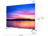TV HQLED 65- Haier P8 Series H65P800UG, UHD 4K, Smart TV (Android TV 11), HDR 4K, Dolby Atmos-Vision, Diseño metálico, Control por Voz, Negro