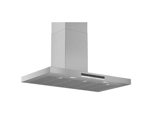 Campana decorativa - Bosch DWB97IM50, Decorativa, 710 m³/h, 3 potencias + intensiva, 90 cm, Inox