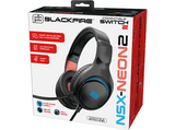 Auriculares gaming - Ardistel Blackfire NSX-NEON2 Wired Gaming Headset, Con cable, Micrófono, Compatible con Nintendo Switch 2, Negro