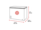 Congelador horizontal - Midea MDRC154FZE01, 99L, 85 cm Alto, Inverter, Temperatura Regulable, Fast Freezing, Blanco