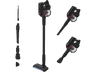 Aspirador escoba - Hoover HF4, 0.7 l, 30 min autonomía, Maniobrable 360º, Cepillo anti-enredos,  Luces LED, 3 años garantía, Negro