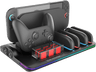 Cargador multifunción - Ardistel Blackfire® Multifunction Charging Stand RGB LED, Compatible con Nintendo Switch 2, Negro