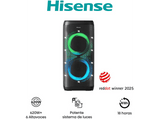 Altavoz de gran potencia - Hisense Party Thunder, 620 W, Con batería, Autonomía 12 horas, AI Light Show, Auracast™, Resistencia al agua IPX4 , Negro