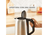 Hervidor de agua - Moulinex Subito 5 BY5S0D, 2400W, 1.7l, Diseño compacto, Filtro extraíble, Indicador de una taza, Inox