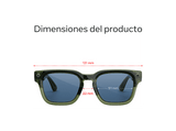 Gafas IA - Meta Fury, Lentes Light Blue Atlantic, Cámara 12 MP, Traducción en tiempo real, Resolución 3K HD, +8h Batería, Racing Green