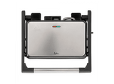 Grill - Jata JEGR1183, 1500W, 2 Placas: 26 x 16,5 cm, Base Antideslizante, Plata/Negro
