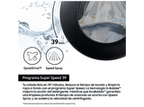 Lavadora secadora - Samsung WD90DG5G34BEEC, 9kg/5kg 1400 rpm, 13 programas, AI Ecobubble™ Clase E/A-10%, fondo reducido, Blanco