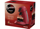 Cafetera de cápsulas - Philips Senseo Original Plus CSA210/91, 220 - 240 V, 0.7 l, Función 2 tazas, Rojo