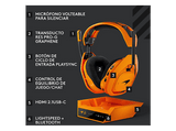 Auriculares gaming - Logitech G A50 X MCLAREN, Estación base, Multidispositivo, HDMI 4K, Lightspeed, Micrófono, PC-MAC-PS-XBOX, Bluetooth, Naranja