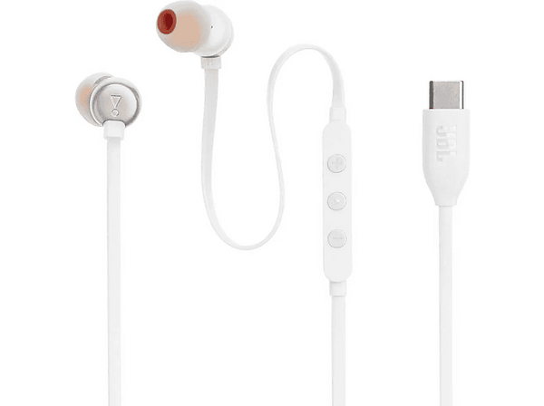 Auriculares de botón - JBL TUNE 310C USB-C, Intraurales, Blanco
