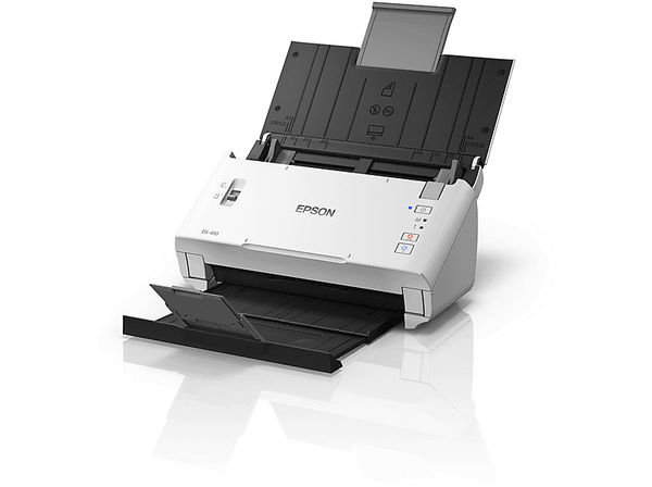 Escáner - Epson DS-410, 600 ppp x 600 ppp, 26 ppm, Alimentador automático, Blanco