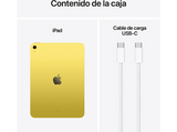 Apple iPad (11ªgen), 512GB, Amarillo, WiFi, 10.9, Retina, Chip A16 Bionic, iPadOS 18, Cable de carga USB‑C, Sin Adaptador de corriente