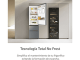 Frigorífico combi - Haier 3D 60 Series 3 A3FE837CGJ, No Frost, 200.5 cm, 348 l, Motor Inverter, Cajones Direct Access,  Inox