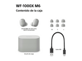 Auriculares True Wireless - Sony WF1000XM6, Cancelación de ruido (ANC), Hi-Res, Bluetooth, Llamadas nítidas, 24 horas, IPX4, iOS/Android, Plata