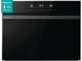 Horno con microondas - Hisense BIM45342ADBG, Pirolítico, 50 l, 59.5 cm, Doble Grill, Inverter, Negro