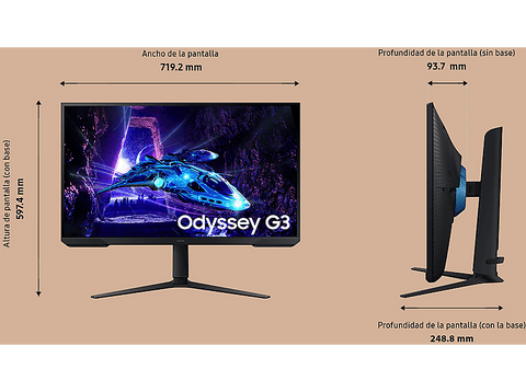 Monitor gaming - Samsung Odyssey G3 LS32DG302EUXEN, 32 