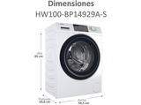 Lavadora carga frontal - Haier I-Pro Series 1 HW100-BP14929A-S, 10 kg, 1400 rpm, Motor Inverter, Antibacterias, Blanco