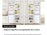 Frigorífico combi - Samsung SMART AI RB34C600CWW/EF, No Frost, 185.3 cm, 344l, All Around Cooling, WiFi, Blanco