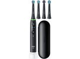 Cepillo eléctrico - Oral-B iO 6S, 5 modos, Seguimiento con app, Pantalla interactiva, Sensor de presión, 4 cabezales, Negro mate, Edición Navidad