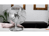 Ventilador de sobremesa - Cecotec EnergySilence 620 RetroDesk, 40 W, 4 aspas, 3 velocidades, Oscilación, Plata
