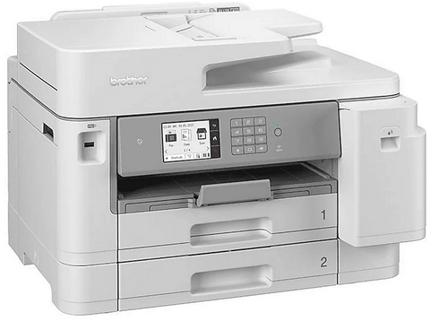 Impresora multifunción - Brother MFC-J5955DW, Tinta profesional, Impresión A3/ Dúplex automático A4, Blanco