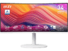Monitor gaming - MSI Modern MD342CQPW, 34", UWQHD, 1 ms MPRT, 4 ms GtG, 120 Hz, 1x USB-B, 2x USB-A, 2x HDMI, 1x DisplayPort, Blanco