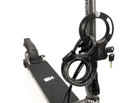 Accesorio patinete eléctrico - smartGyro SG27-531, Candado con 2 llaves para patinetes eléctricos y bicicletas, 120 cm Cable, Negro